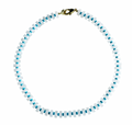 Milky White & Turquesa Disc Necklace