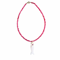 Guava & Quartz Pink Fish Necklace