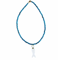 Teal &  Clear Fishy Necklace