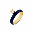Navy Enamel Gem Ring