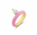 Bubblegum Enamel Gem Ring