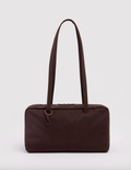 Coffee Nylon Bowler Bag- Small