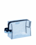 Baby Blue Mesh Zip Pouch