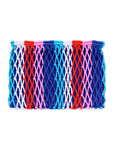 Blue, Pink & Red Candy Stripe Pouch