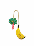 Banana & Palm Tree Beaded Bag Charm