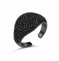 Black Sparkling Pinky Ring