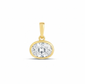 Oval Sparkle Bezel Charm