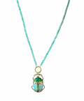 Aqua & Esmeralda Bug necklace