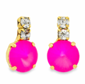 Dee Earrings in Fairy Dust-Neon Pink