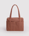Tan Houndstooth- Small Cloud Carry-On