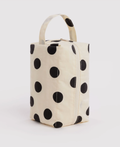 Cream and Black Polka Dot- Dopp Kit