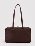 Medium Nylon Bowler Bag- Coffee