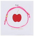 Apple of my Eye Handmade Beaded Cord Bracelet