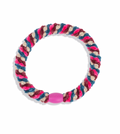 Hot Pink Velvet Blue & Gold Hair Tie