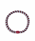 Slim Dusty Blue & Burgundy Hair Tie