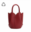 Tulip Mini Metallic Red Top Handle Bag