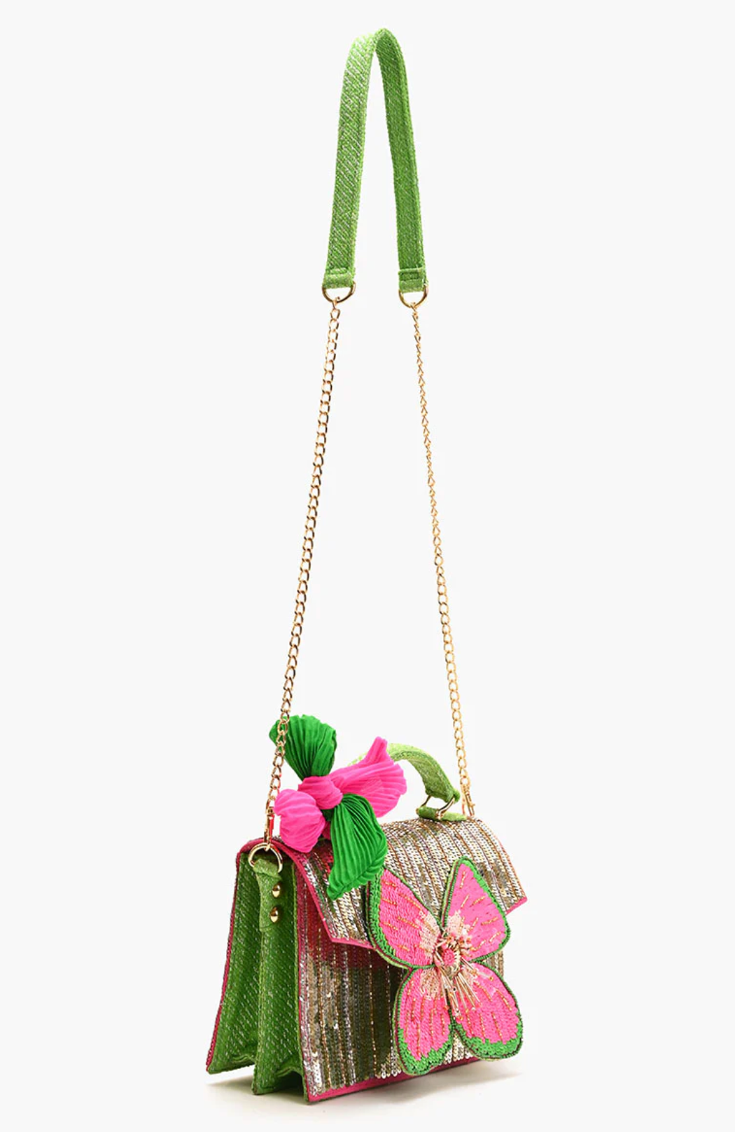 Sequin Butterfly Embroidered Bag