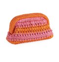 Tangerine & Pink Metallic Clutch