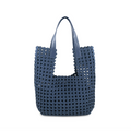Navy Braided Tote Bag