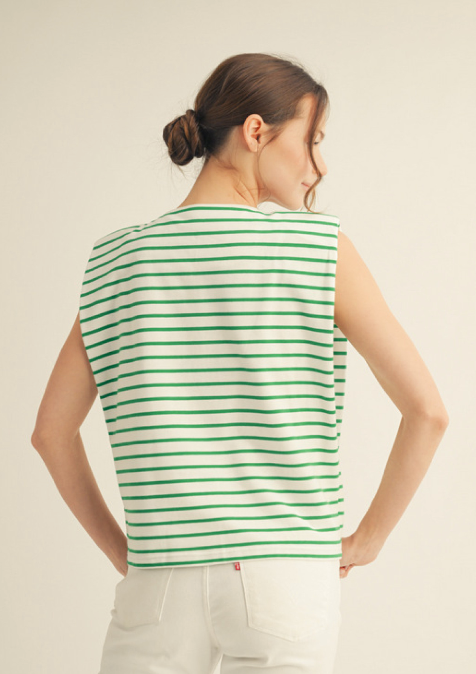 Green Stripe Vest