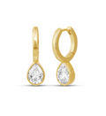 Diamond Drop Sparkle Bezel Huggies