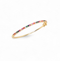 Sparkling Rainbow Gold Bangle