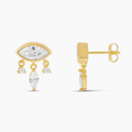 Sparkle Dangle Gold Studs