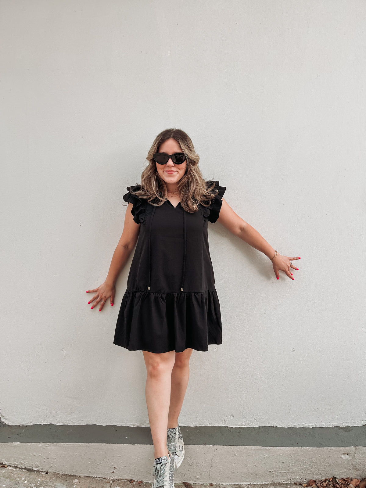 Black Ruffled Dress