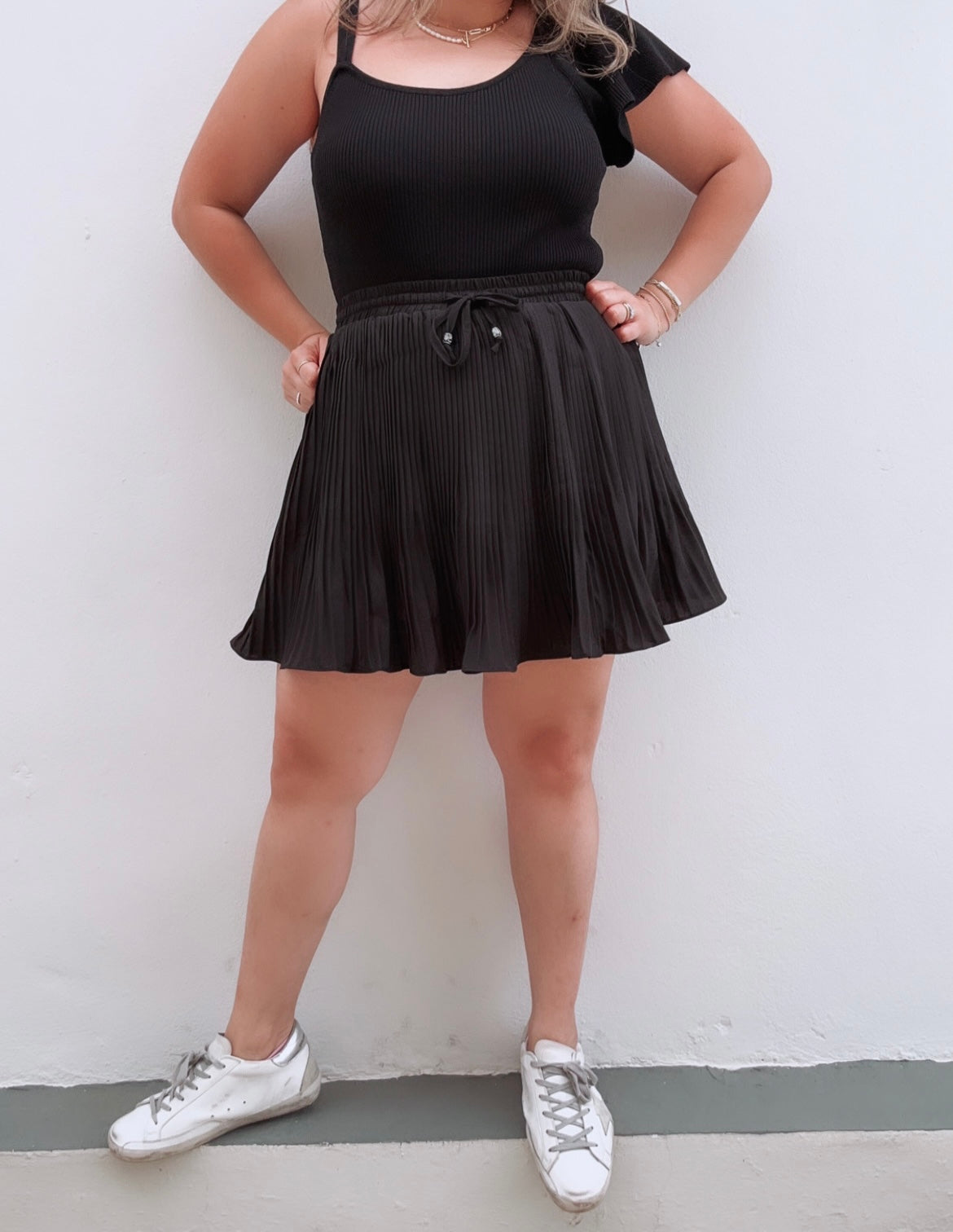 Black Pleated Skirt
