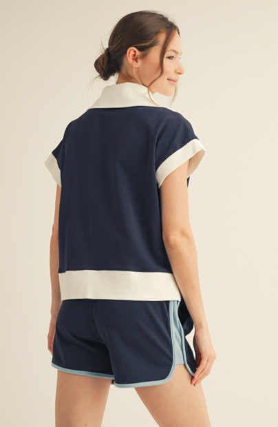 Navy & Off White Set