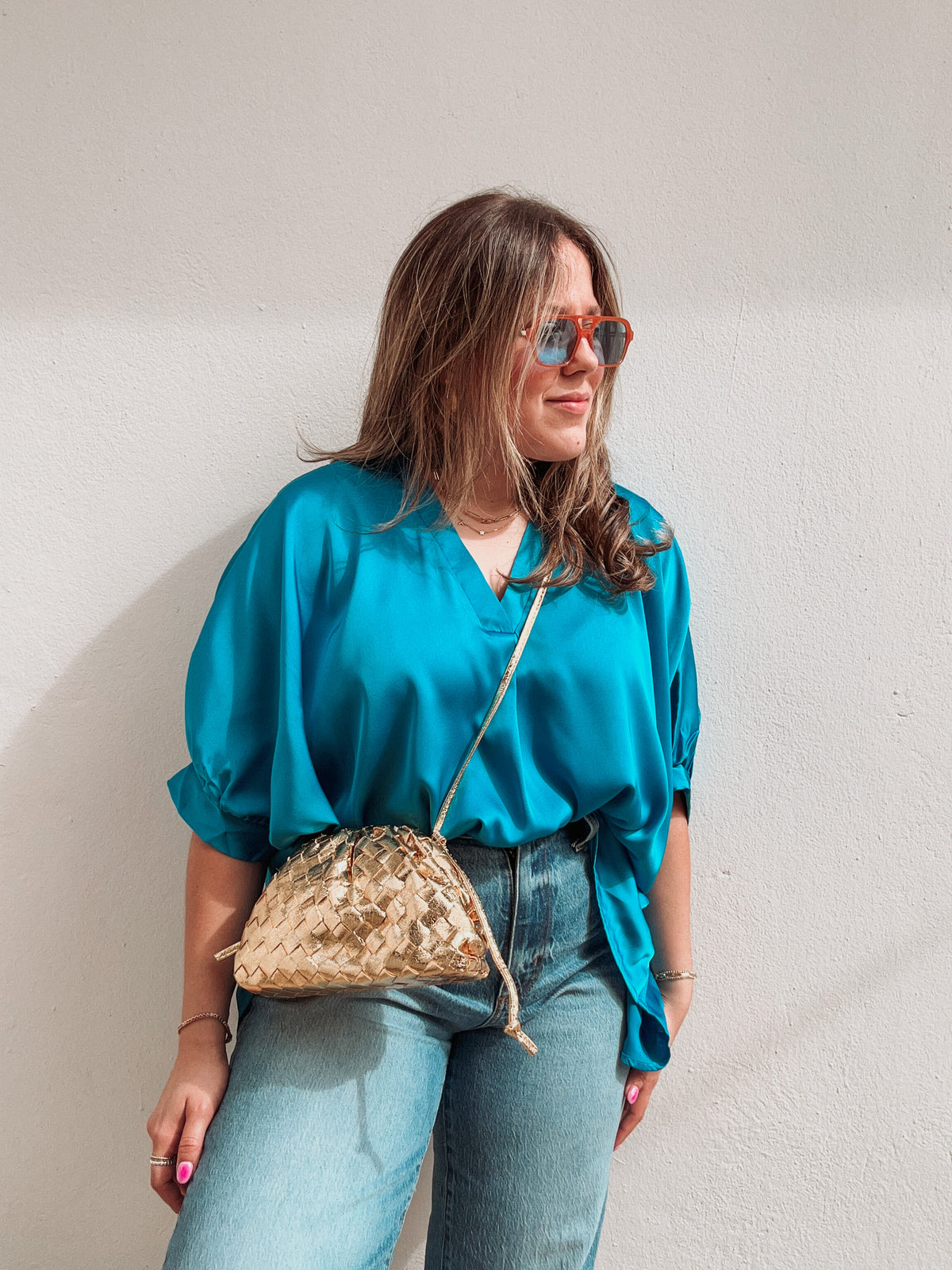 Aqua Pool Party Blouse