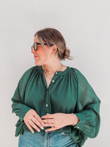 Olivia Green Blouse