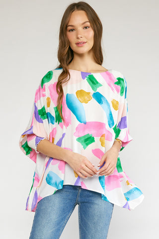 Colorful Printed Blouse