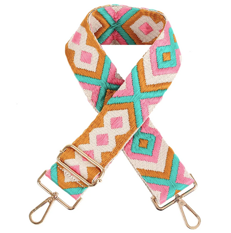 Pink & Mint Printed Strap