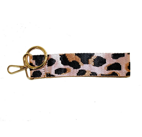 Champagne Leopard Keychain
