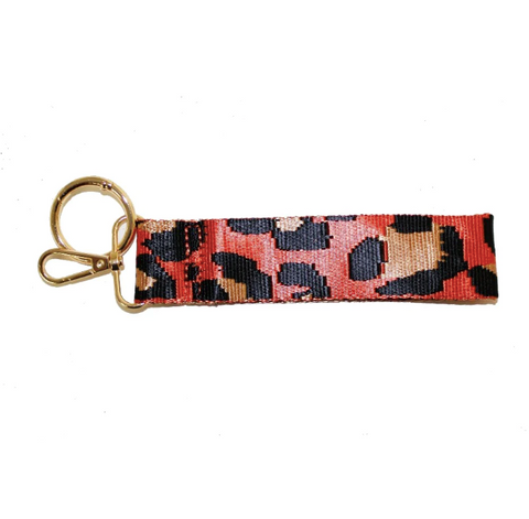Orange Leopard Keychain