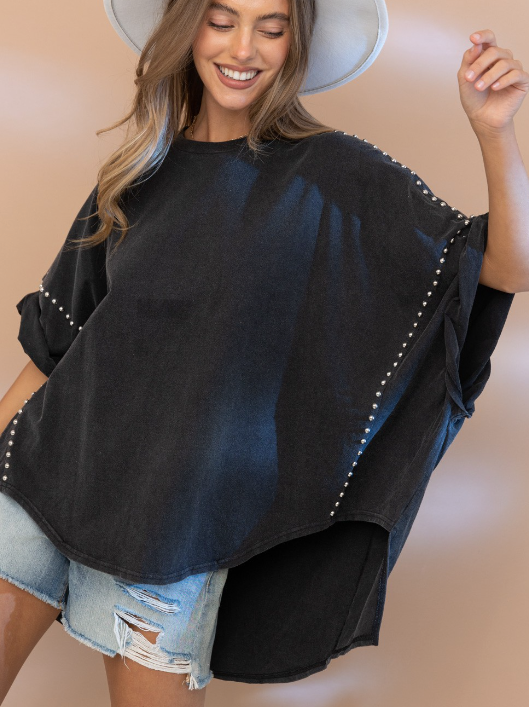 Black Washed Blouse