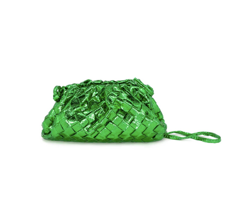 Green Metallic Crossbody/Clutch