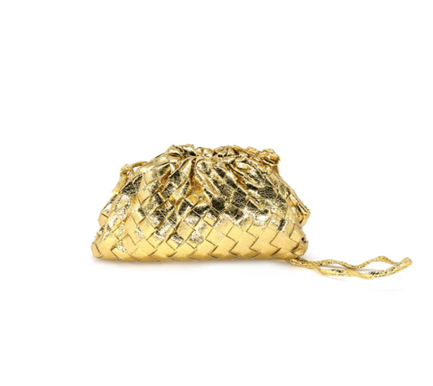 Gold Metallic Crossbody/Clutch