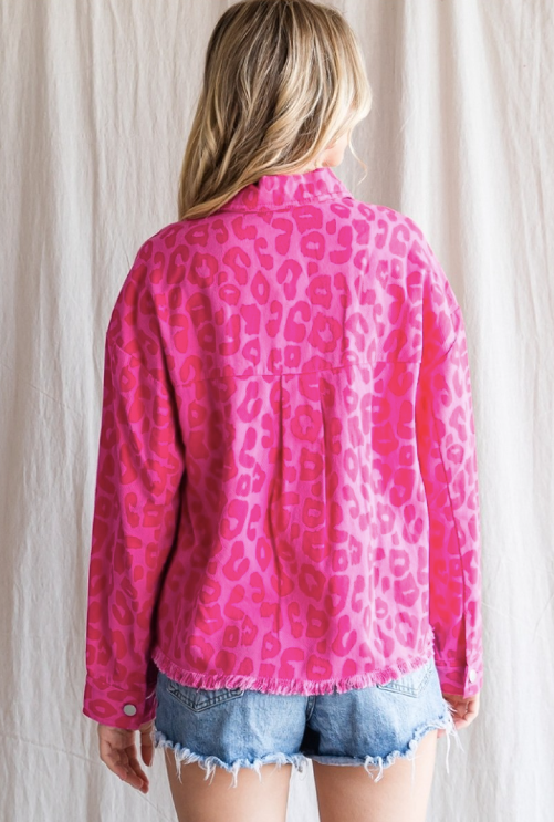 Hot Pink Leopard Jacket