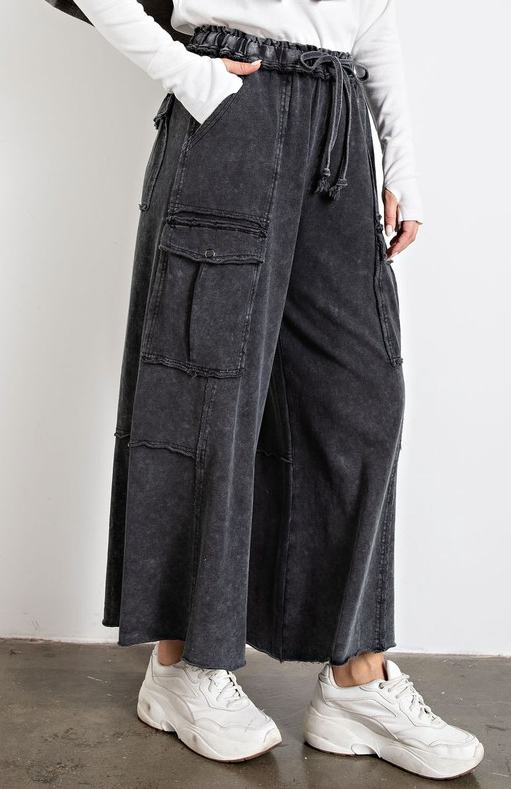 Black Washed Pants