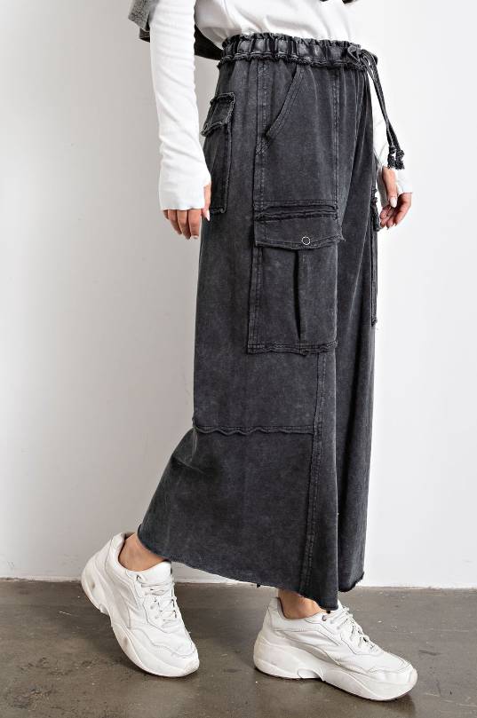 Black Washed Pants