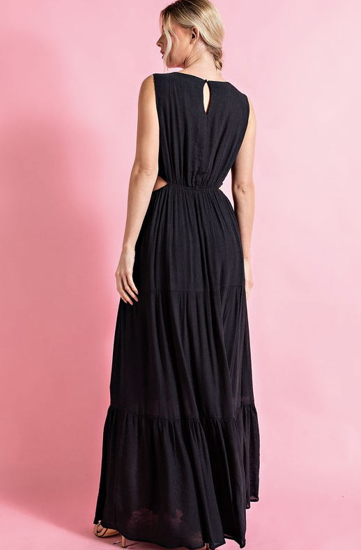 Black Cutout Maxi