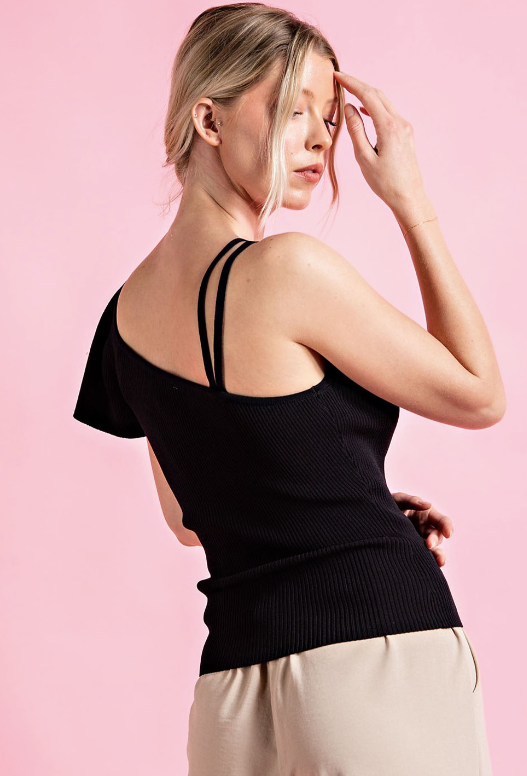 Black Ruffle Basic