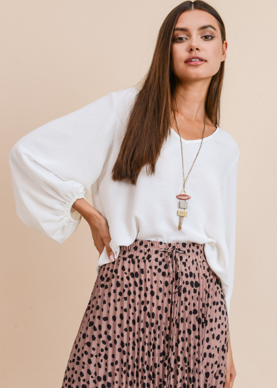 White Sleeves Blouse