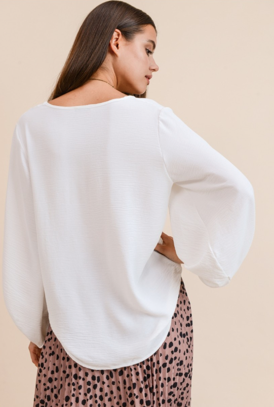 White Sleeves Blouse