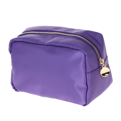 Purple Nylon Cosmetic Bag