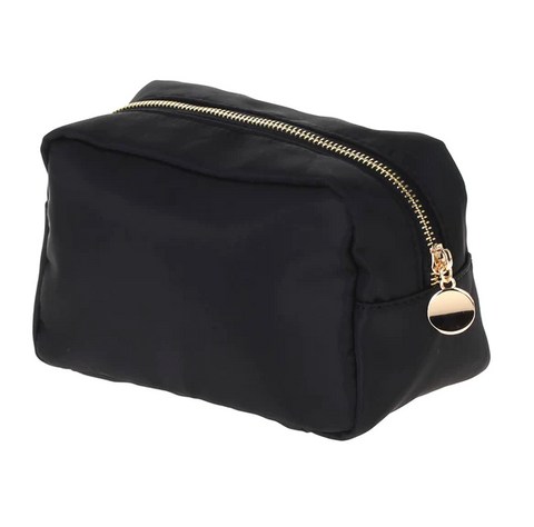 Black Nylon Cosmetic Bag