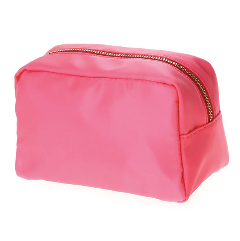 Coral Nylon Cosmetic Bag