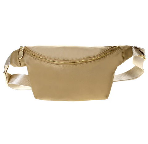 Taupe Nylon Fanny Pack